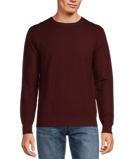 Murano Collection Textured Crew Neck Sweater | Dillard's