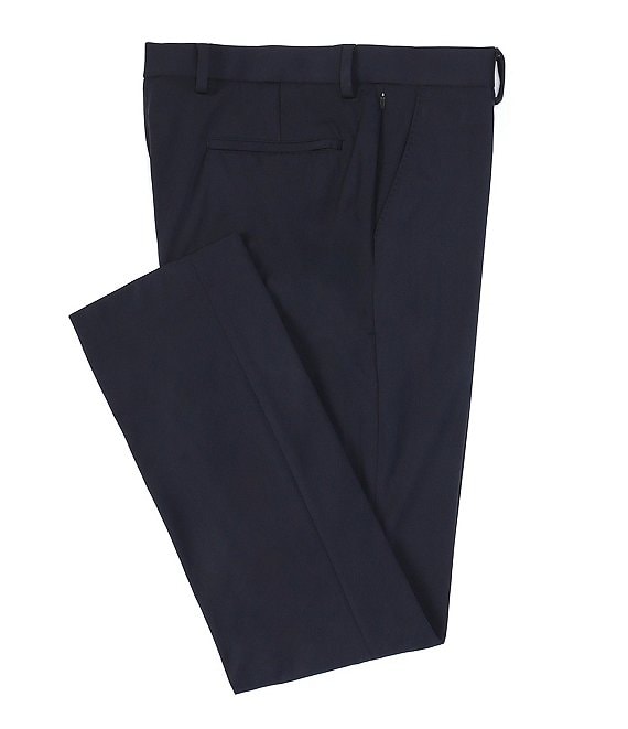 Black Slim Fit Plain Front Pants | Louie's Tux Shop