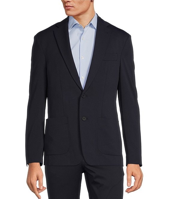 Ted Baker Blue Prince of Wales Check Slim Fit Jacket