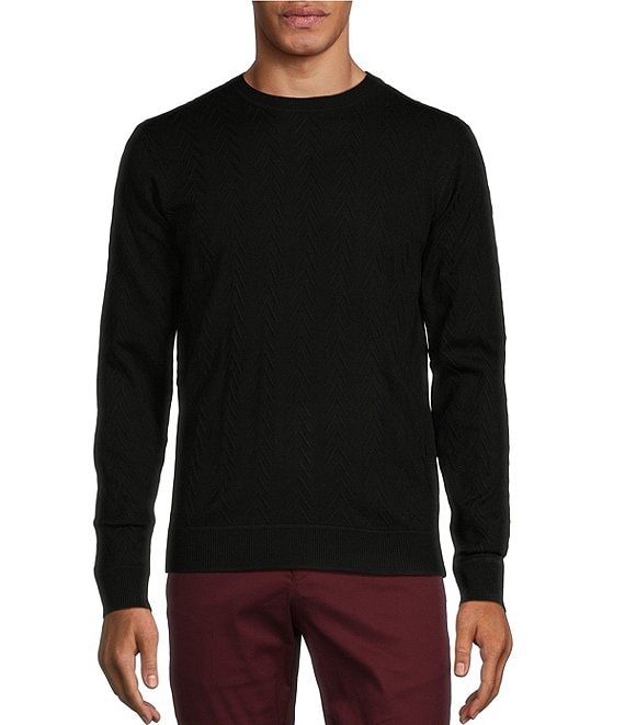 Color:Black - Image 1 - Performance Textured Sweater