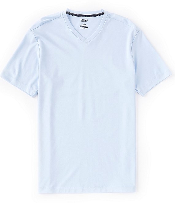 Murano Short Sleeve Solid Liquid Cotton V-Neck T-Shirt