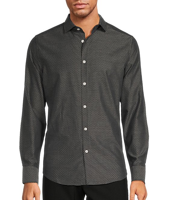 Murano Slim-Fit Geo Dobby Long Sleeve Woven Shirt | Dillard's