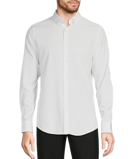 Murano Slim Fit Performance Stretch Solid Long Sleeve Woven Shirt |  Dillard's