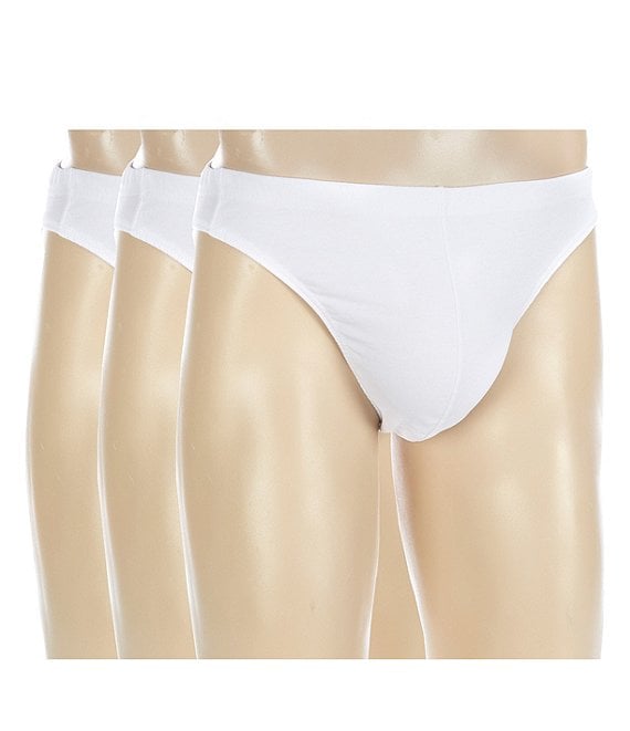 Color:White - Image 1 - Solid Cotton Bikini Briefs 3-Pack