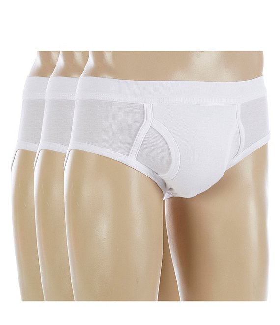 Color:White - Image 1 - Solid Cotton Briefs 3-Pack