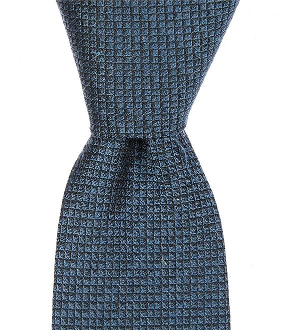 Color:Blue - Image 1 - Solid Nonsolid Slim 2 3/4#double; Silk Tie
