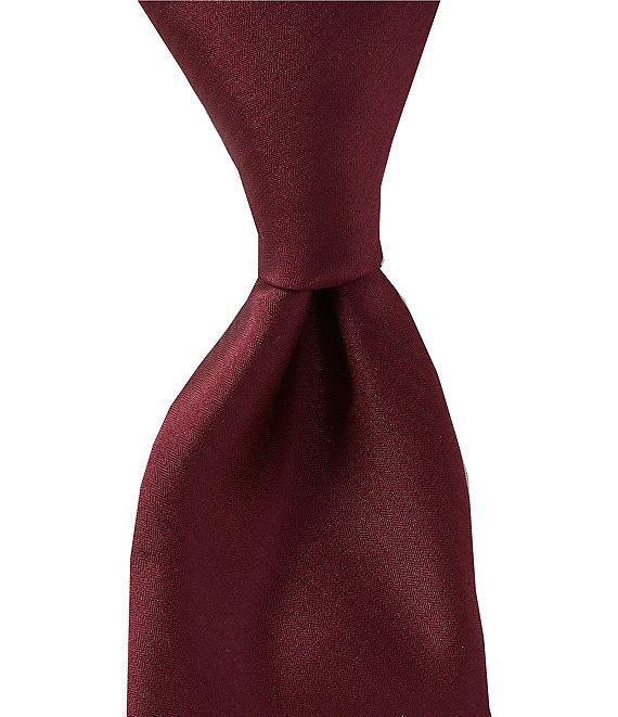 Color:Burgundy - Image 1 - Narrow 3#double; Silk Tie