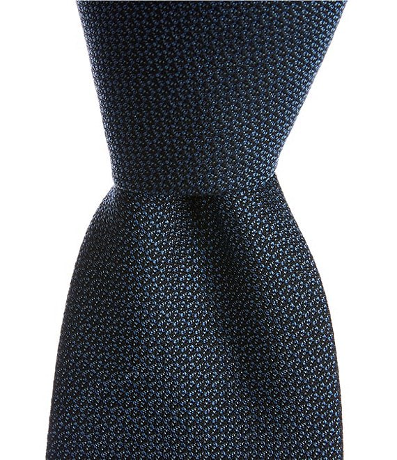 Color:Blue - Image 1 - Textured 3 1/8#double; Silk Tie