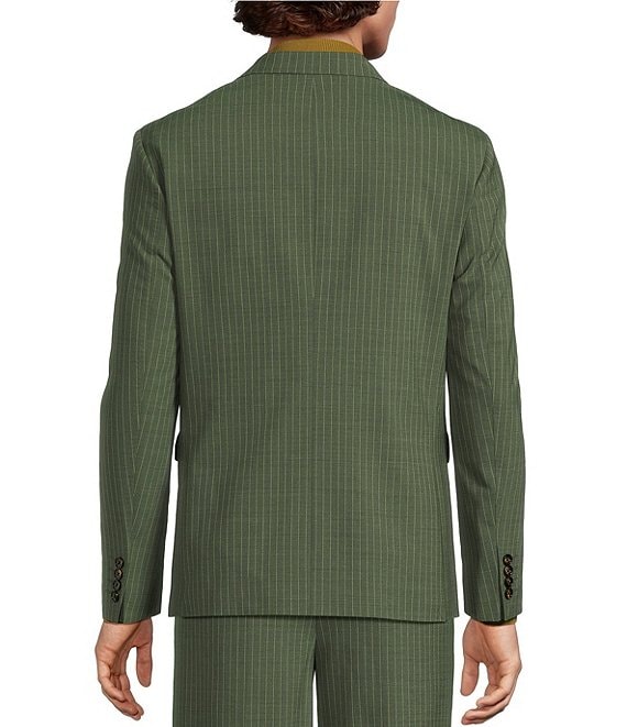5点セット✨ アルマーニ セットアップ ダブル ピンズ ネクタイシャツ 緑 XL Murano The Legend Collection Coordinating Slim Fit Pinstripe Suit