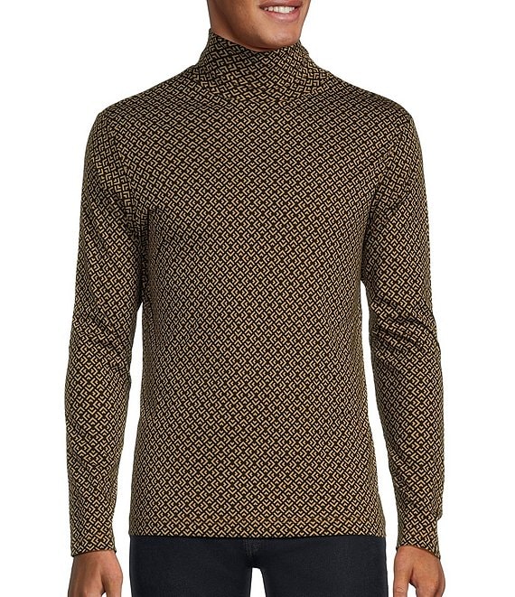 Murano Tigers of Tokyo Collection Slim-Fit Geo Print Turtleneck