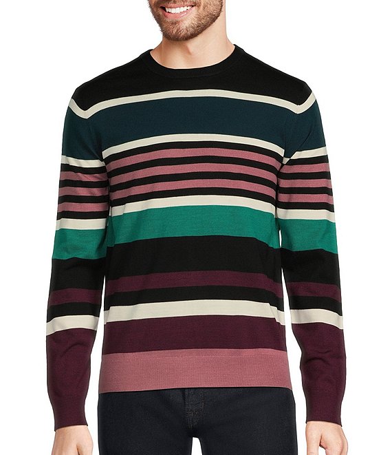 Color:Assorted Black - Image 1 - Tigers of Tokyo Collection Stripe Sweater