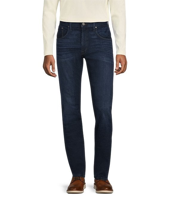 Color:Indigo - Image 1 - Wardrobe Essentials Alex 5-Pocket Stretch Denim Jeans