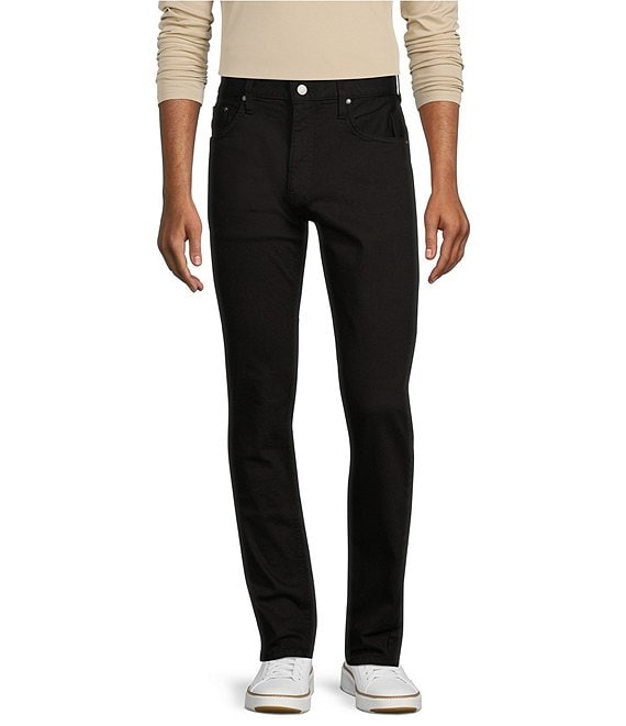 Color:Black - Image 1 - Wardrobe Essentials Alex Slim Fit 5-Pocket Stretch Denim Jeans