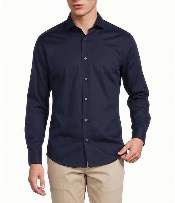 Murano Wardrobe Essentials Classic Fit Solid Long Sleeve Woven Shirt
