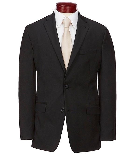 Color:Black - Image 1 - Wardrobe Essentials Classic-Fit Suit Separates Twill Blazer
