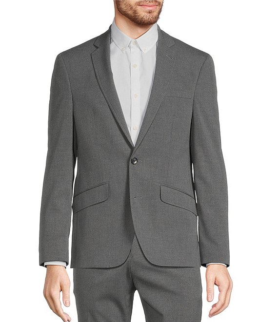 Color:Grey - Image 1 - Wardrobe Essentials Slim-Fit Suit Separates Blazer