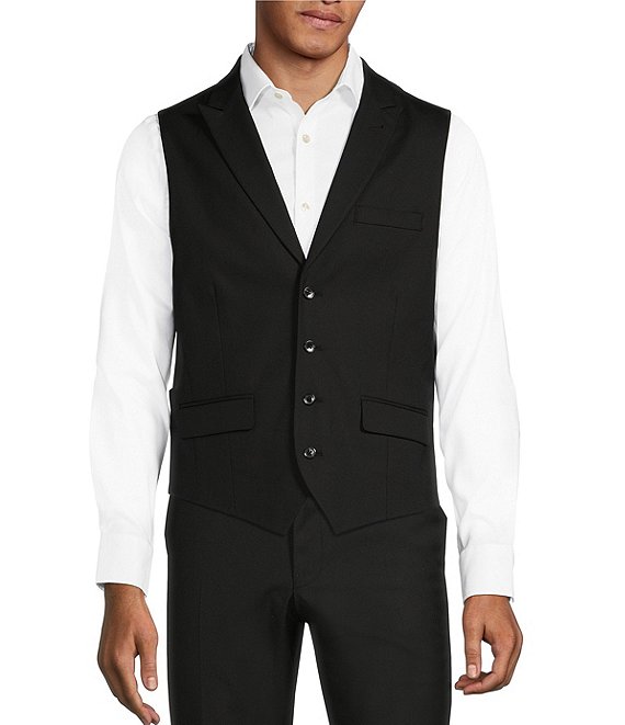 Color:Black - Image 1 - Wardrobe Essentials Suit Separates Twill Vest