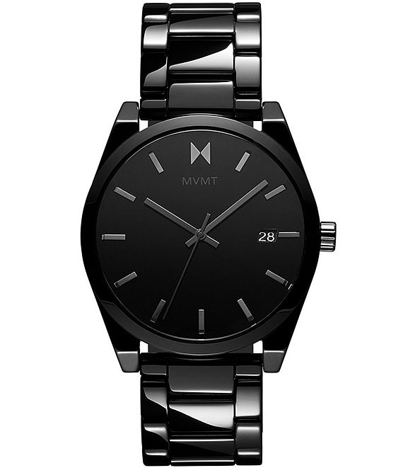 Color:Black - Image 1 - Men's Element Analog Black Ceramic Bracelet Watch
