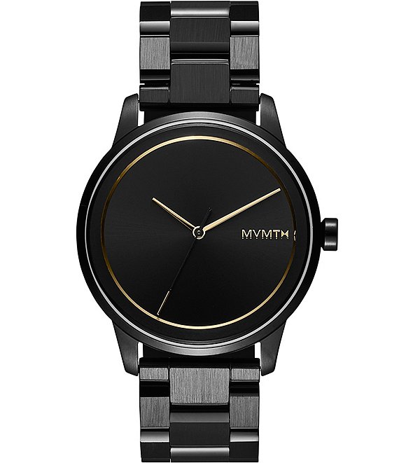 MVMT Unisex Profile Collection Large Analog Blaze Black Bracelet Watch ...