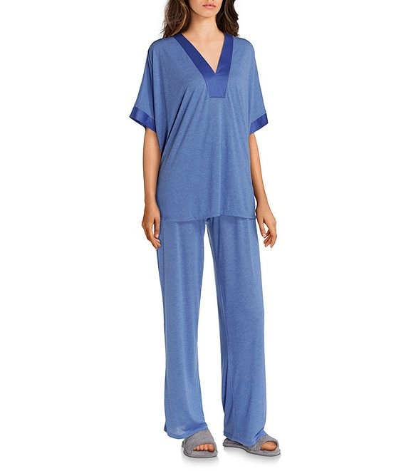 Color:Azure - Image 1 - N by Natori Congo Jersey Coordinating Pajama Set
