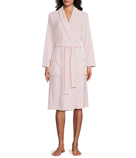N by Natori Nirvana Long Sleeve Tie Waist Wrap Knit Robe