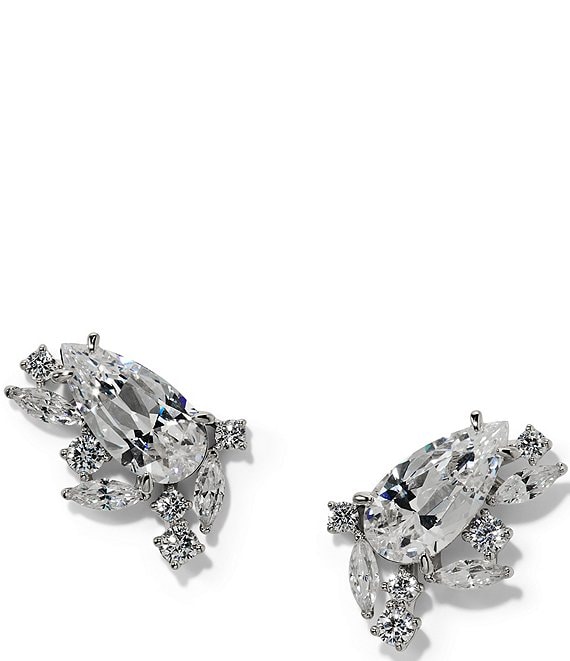 Nadri Cannes Laurel Embellished Stud Earrings