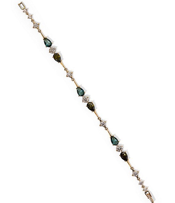 Nadri Elongated Drop And Star Shape Single Line Bracelet
