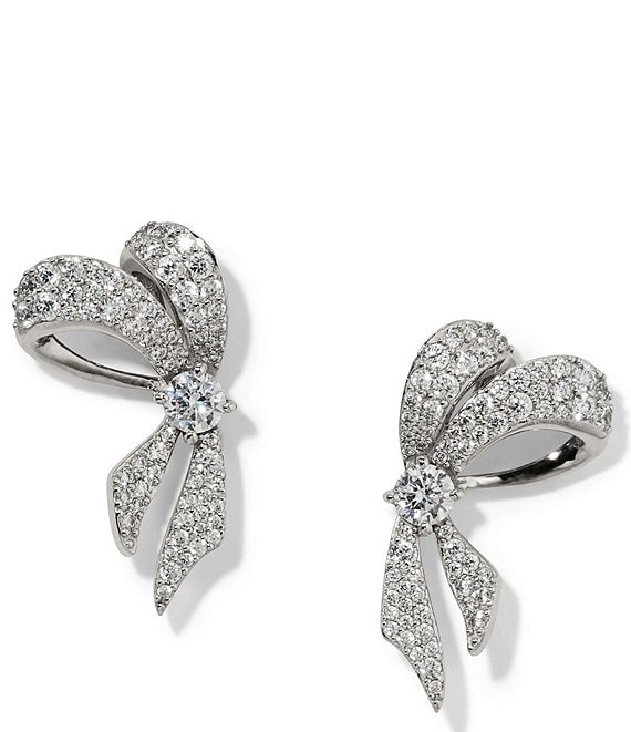 Nadri Eros Ribbon Stud Earrings