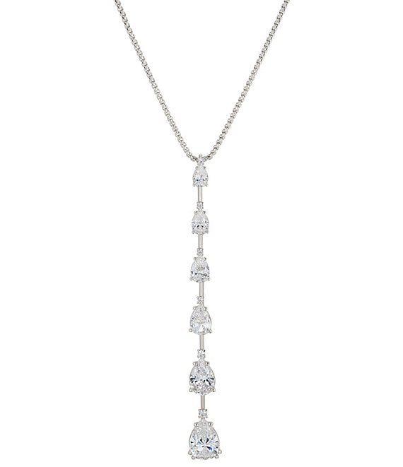 Nadri Multi Pear Drop Crystal Y-Necklace | Dillard's