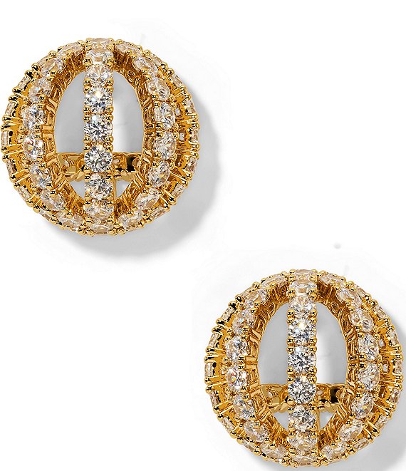 Nadri Muse Sphere Button Stud Earrings