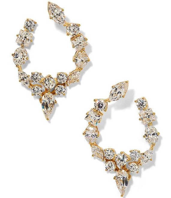 Nadri Riviera Rhinestone Front-Back Earrings