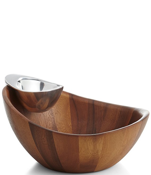 Nambe Harmony Chip & Dip Server Bowl