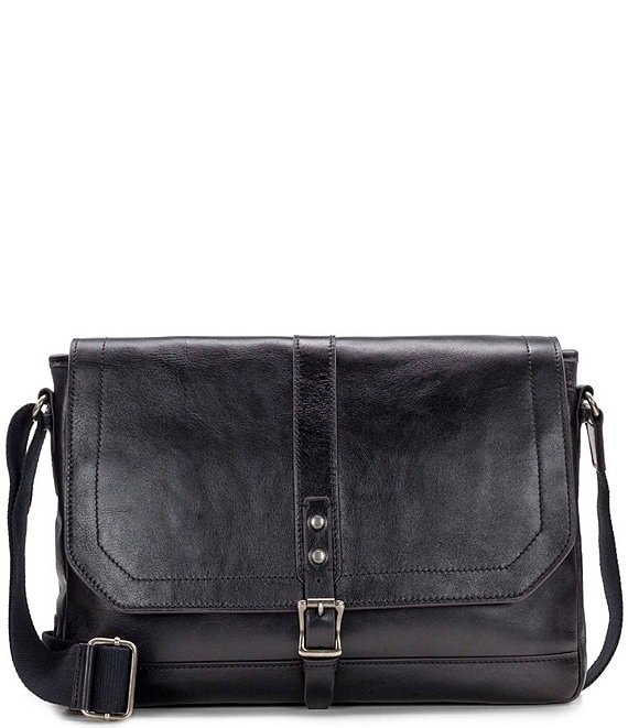 Color:Black - Image 1 - Nash Heritage II Leather Messenger Bag