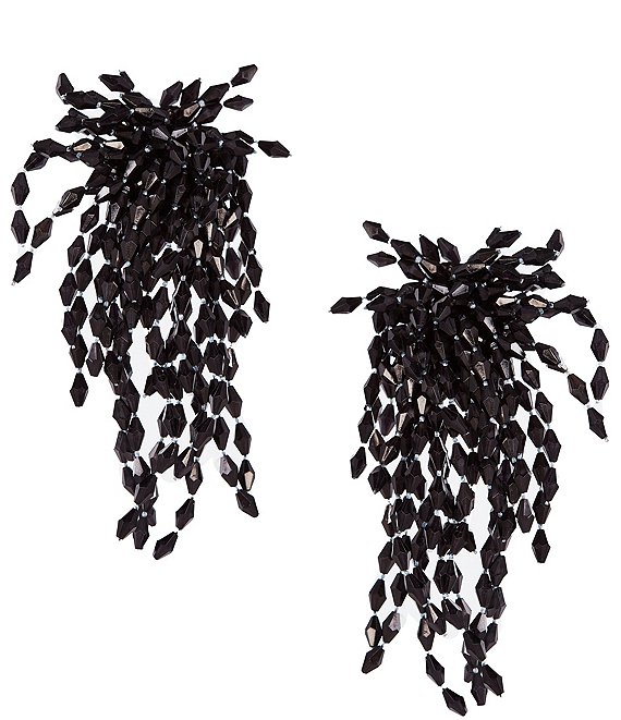 Natasha Accessories Beaded Firework Drop Statement Earrings