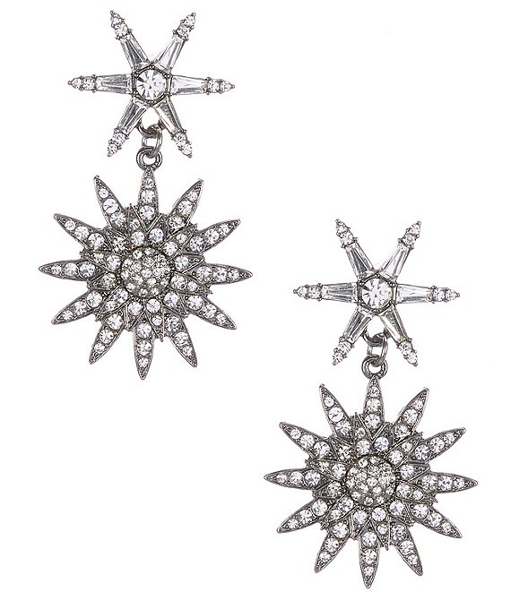 Natasha Accessories Celestial Star Drop Earrings | Dillard's