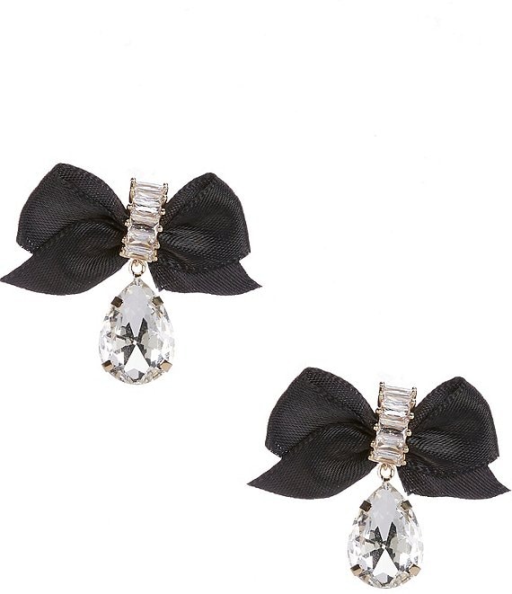 Natasha Accessories Crystal Bow Drop Earrings | Dillard's