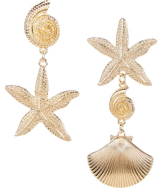 Natasha Accessories Mix Match Sea Life Drop Earrings | Dillard's