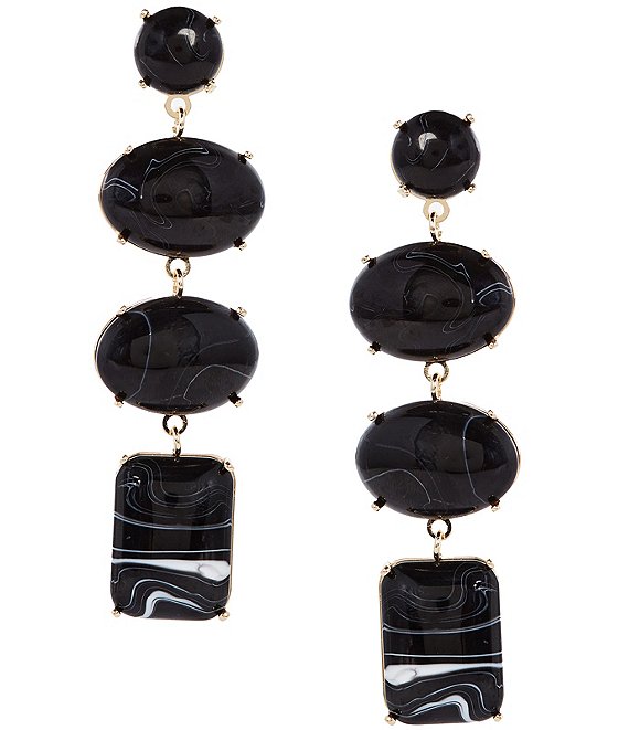 Natasha Accessories Mix Stone Linear Earrings