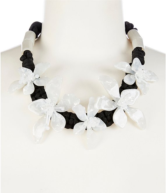 Natasha Accessories Resin Flower Collar Necklace | Dillard's