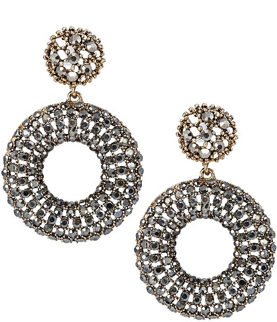 Natasha Accessories Stone Double Drop Earrings