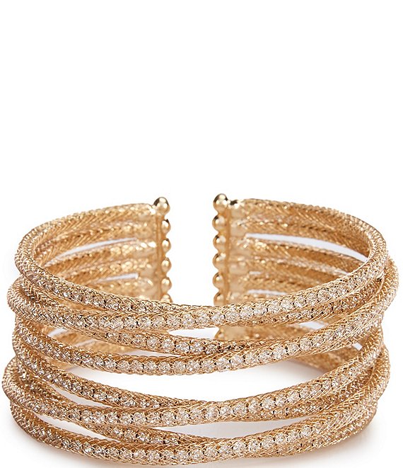 Natasha Accessories Stone Mesh Cuff Bracelet Dillard s