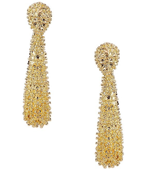 Natasha Accessories Textured Teardrop Drop Earrings