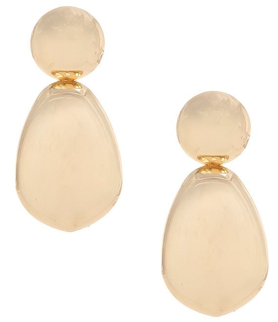 Natasha Accessories XL Metal Teardrop Statement Drop Earrings