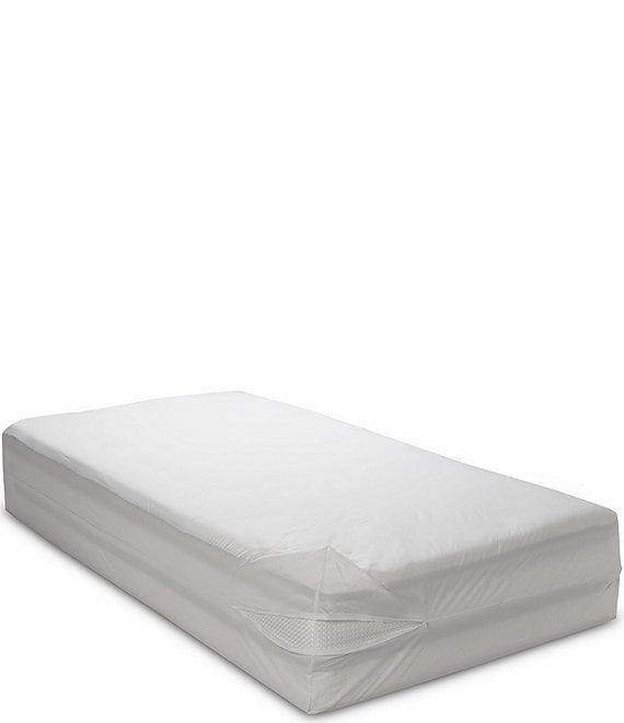 Color:White - Image 1 - All Cotton Allergy and Bed Bug Proof 12#double; Mattress Cover