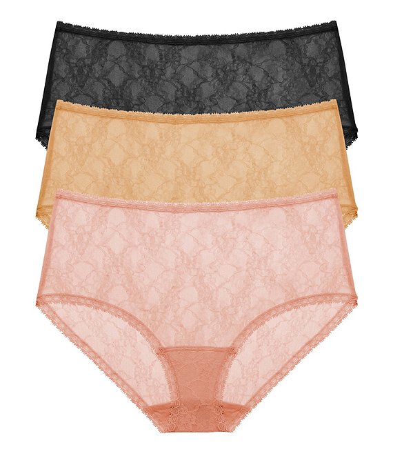 Natori Bliss Allure One-Size Lace Brief 3-Pack
