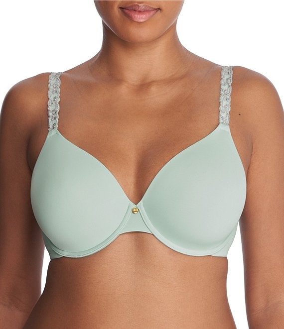 Color:Morning Dew/Smoky - Image 1 - Pure Luxe Seamless Full-Busted Underwire U-Back Contour T-Shirt Bra