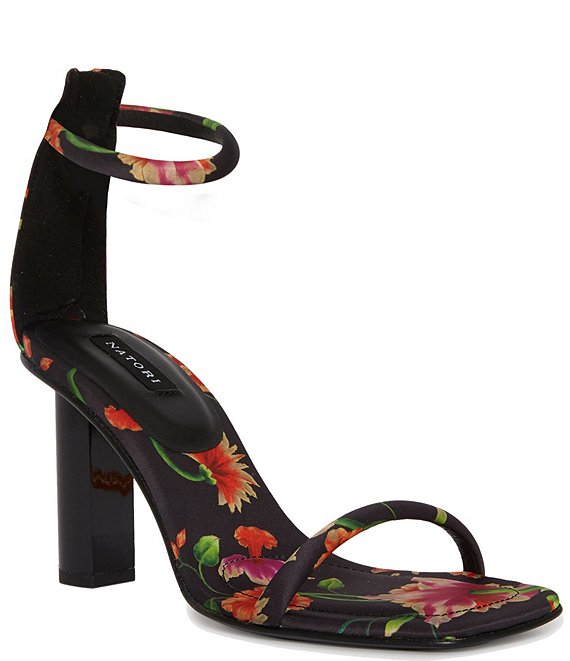 Natori Glow2 Square Toe Block Heel Floral Fabric Dress Sandals | Dillard's
