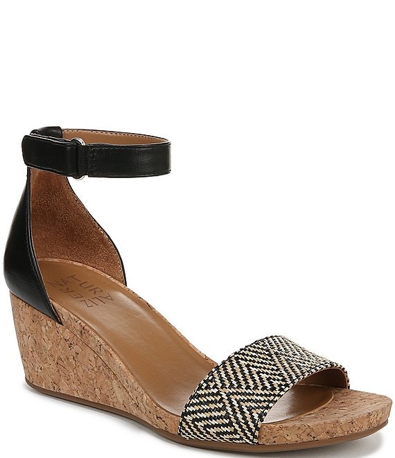 Naturalizer Areda Ankle Wrap Wedge Sandals