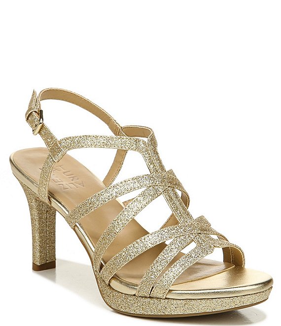 Naturalizer Baylor Glitter Strappy Platform Dress Sandals | Dillard's