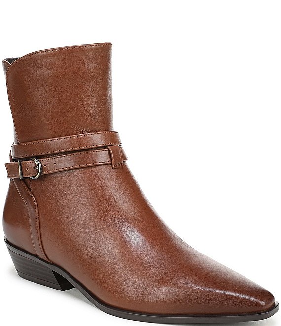 Naturalizer Boden Leather Double Strap Snip Toe Ankle Booties